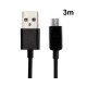 USB to Micro USB Cable 3m