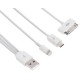 Cable Charging and Data USB 3 in 1 iPhone/iPad/Smartphone/Tablet
