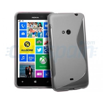 Funda TPU S-Line Nokia Lumia 625 -Gris Transparente
