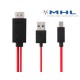 Cable MHL Micro USB a HDMI 2m Samsung Galaxy SIII/S4/Note 2/Note 3