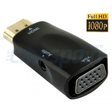 Adaptador HDMI a VGA con Salida Audio Full HD 1080P