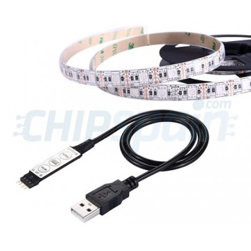 Tira LED RGB para Monitores y Televisores USB 1m 