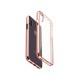 Caso Transparente do iPhone X om Beira do Metal Ouro Rosa
