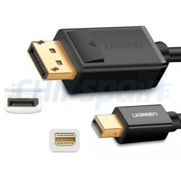 Adaptador Mini DisplayPort Thunderbolt a DisplayPort 1.5m Negro