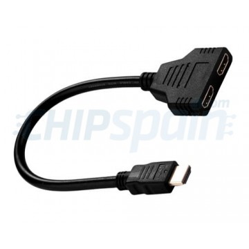 Adapter HDMI Divider Cable Male Female Double Black