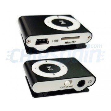 Reproductor MP3 USB Tarjeta Micro SD con Pinza de Sujecion Negro