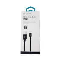 Cable Carga y Datos USB a Micro USB 1m Devia Premium Negro