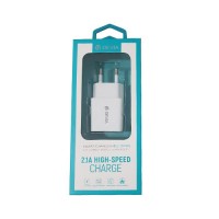Fast-charging USB Adapter 2A Devia Premium White