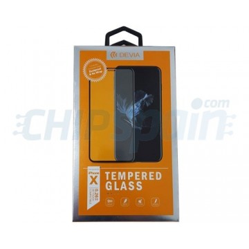 Screen Protector Tempered Glass iPhone X / iPhone XS Black Devia Premium