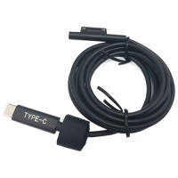 Cable USB tipo C a Microsoft Surface Pro 6 5 4 3 Negro