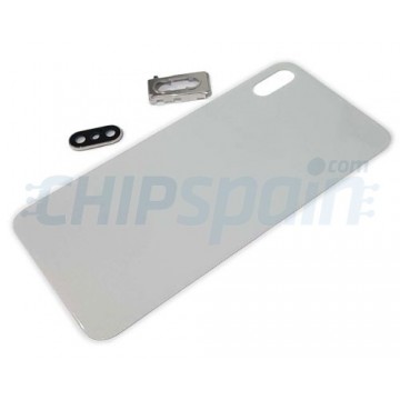 Cristal Trasero iPhone XS Max A2101 Batería Blanco con Soporte y Lente