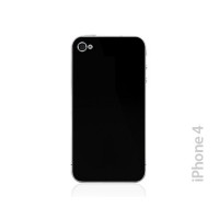 Glass Back Cover with Bezel iPhone 4 -Black