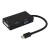 Cable Adaptador Mini DisplayPort macho a HDMI + VGA + DVI hembra Mac Book 17cm Negro