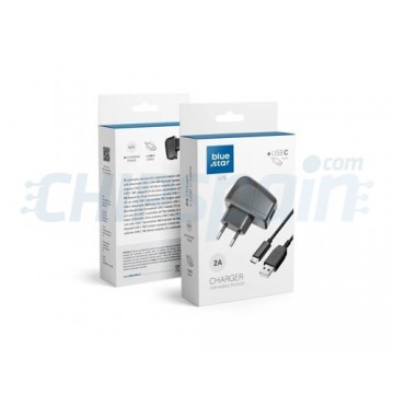Universal USB Type-C Charger + Detachable Cable 2A Blue Star Lite Black