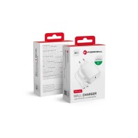 Cargador USB Tipo C + Cable Desmontable 3A Forcell Blanco