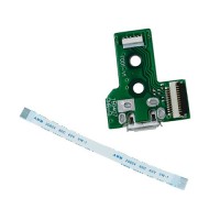 Placa Conector de Carregamento Micro USB JDS-030 PlayStation 4 PS4 Controlador DualShock com Flex de 12 pin