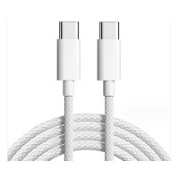 Cable de Carga Rápida USB-C a USB-C 60W Blanco 1m