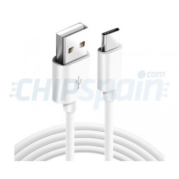 Cabo de carregamento rápido USB-C para USB Branco 1m