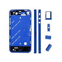 Central Frame iPhone 4 - Metallic Blue