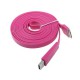 Cable Noodle USB a 30 PIN iPhone/iPad/iPod 3m -Rosa