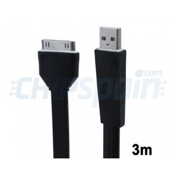 Cable Noodle USB to 30 PIN iPhone/iPad/iPod 3m -Black