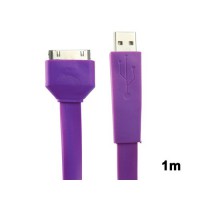 Cable Noodle USB to 30 PIN iPhone/iPad/iPod 1m -Purple