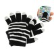 Touch Gloves for TouchScreen -Stripes White