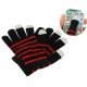 Touch Gloves for TouchScreen -Stripes Red