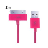 Cable USB to 30 PIN 2m -Pink