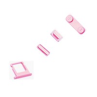 Pacote de Botões + portaSIM iPhone 5 -Rosa