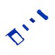 Pacote de Botões + portaSIM iPhone 5 -Azul