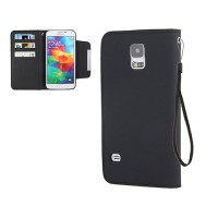 Leather Case with Card Holder Samsung Galaxy S5 -Black